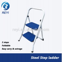 2 step metal ladder with handrail